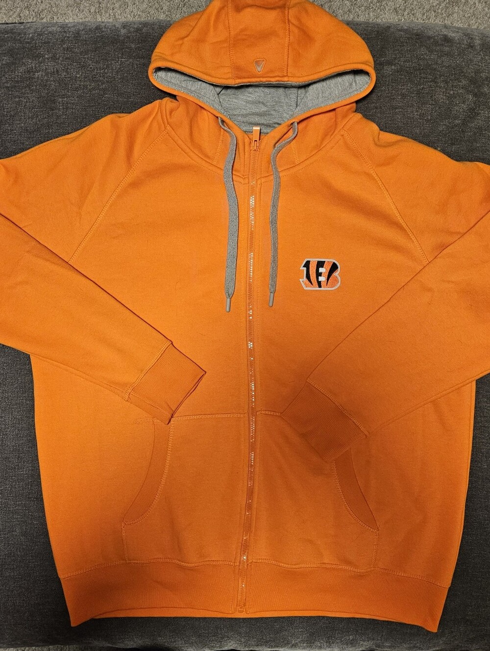Cincinnati Bengals XXL Antigua Orange Full-Zip Hoodie